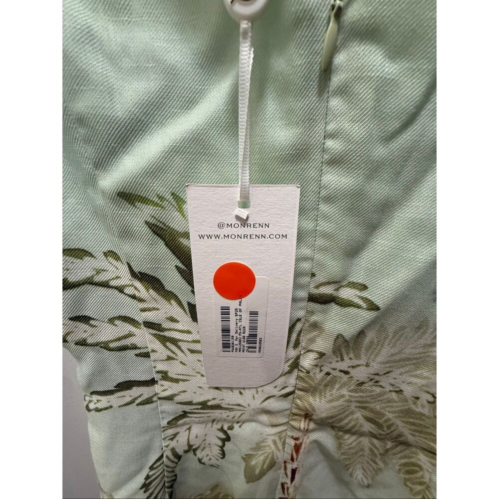 MON RENN ISLE DRESS IN ISLE OF PALMS PRINT in Green size S NWT $246 - Picture 9 of 9